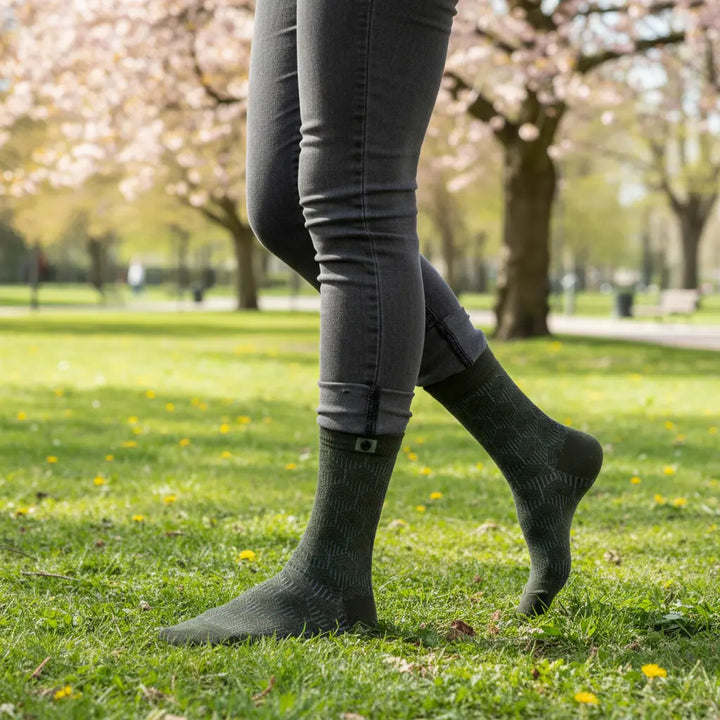 Waida| Grønne strømper med mønster SockiSocki