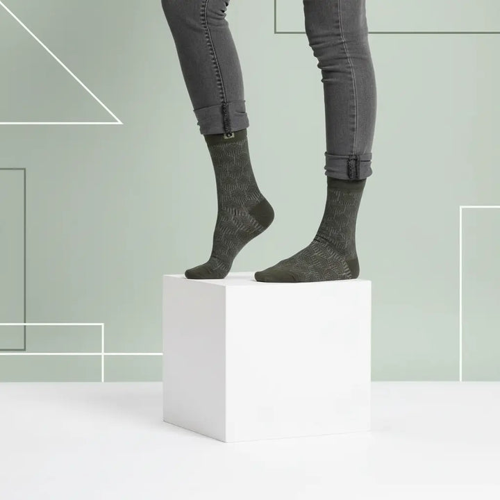 Waida| Grønne strømper med mønster SockiSocki
