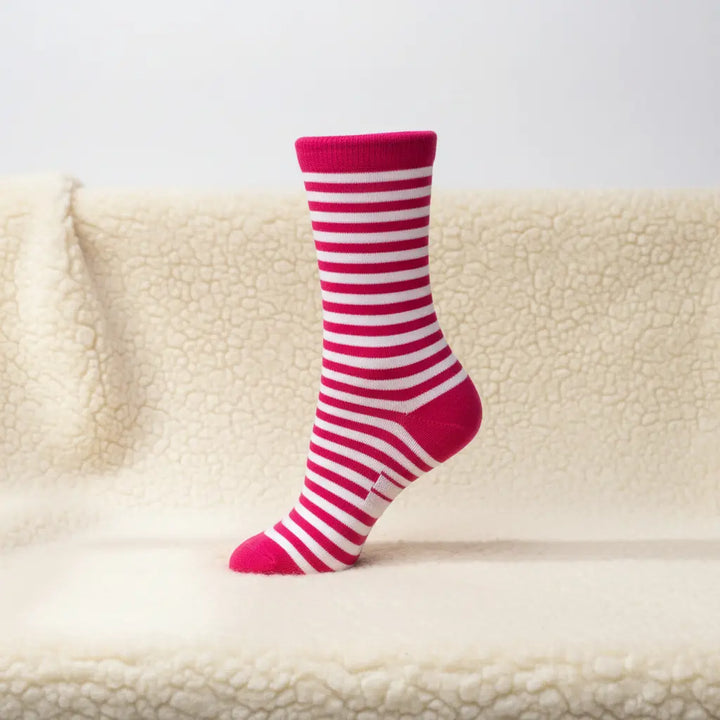 Millie | Pink stribet strømper SockiSocki