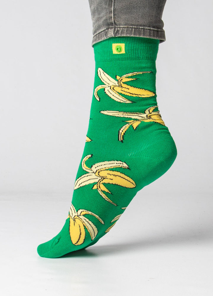 Strømper med bananer på hæl