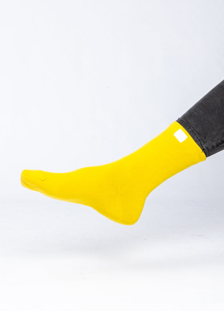 Gule strømper i økologiske bomuld 6