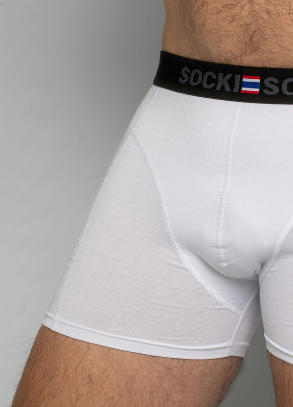 Hvide boxershorts i bambus 