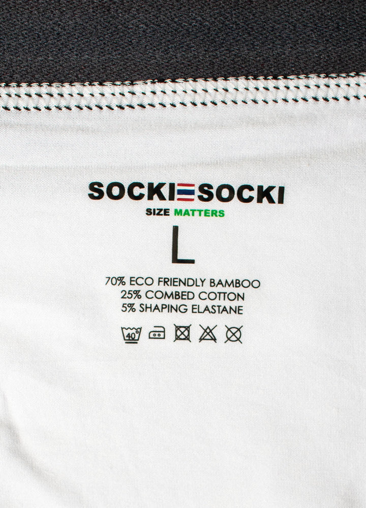 Hvide boxershorts str- L