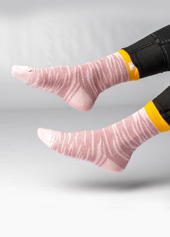 Lyserød nistret strømpe 2