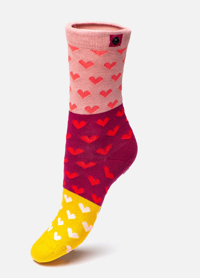 Kvindestrømper med hjerter 