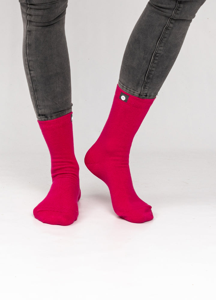 Pink bambus strømper 2
