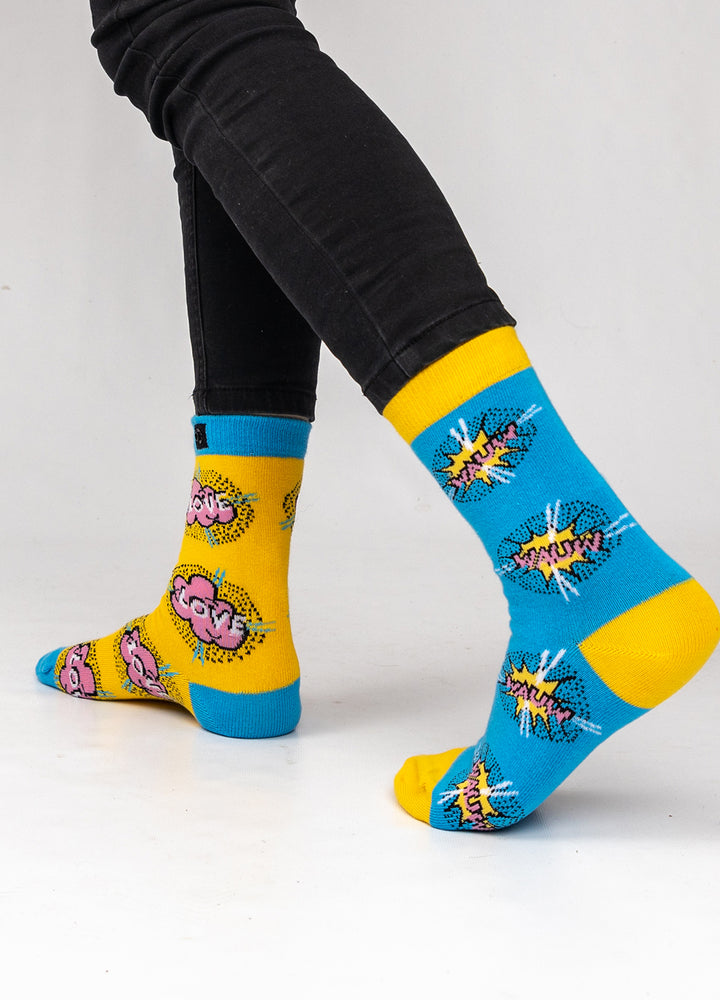 Gule og blå strømper 2